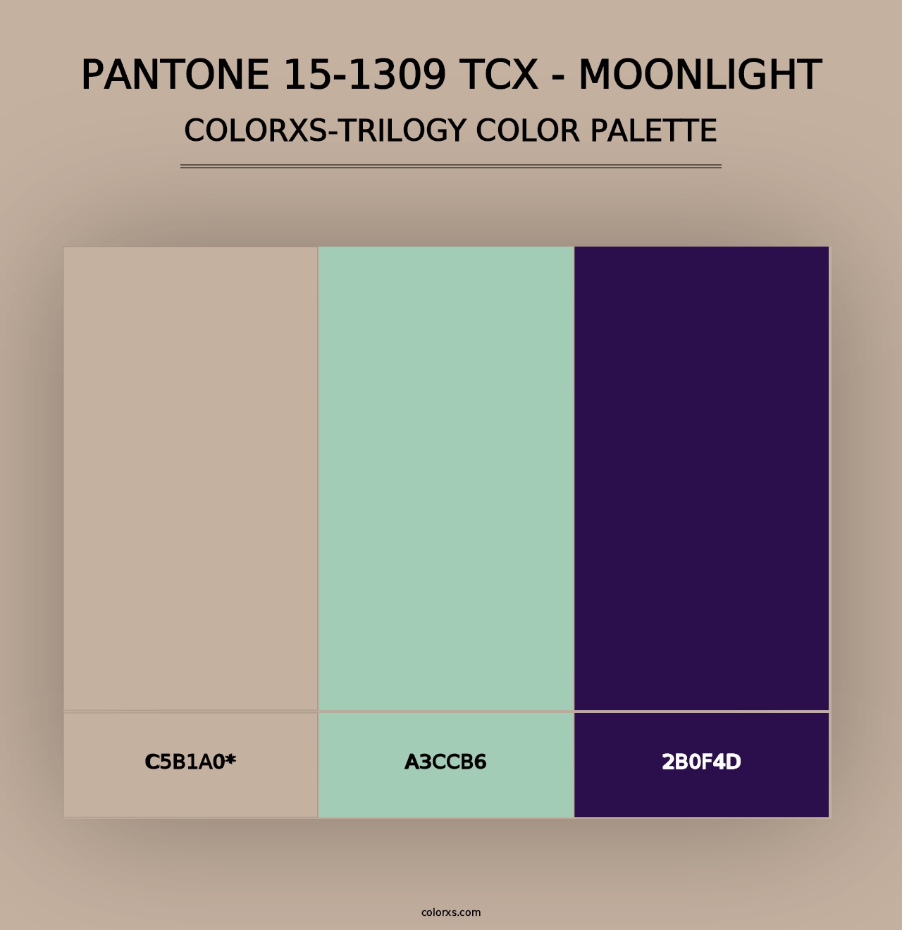 PANTONE 15-1309 TCX - Moonlight - Colorxs Trilogy Palette