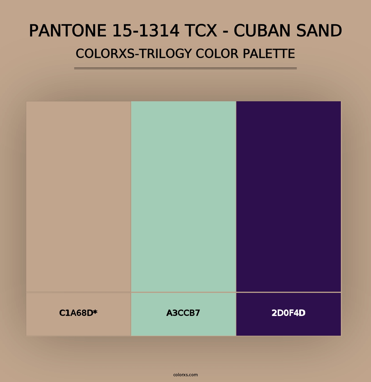 PANTONE 15-1314 TCX - Cuban Sand - Colorxs Trilogy Palette