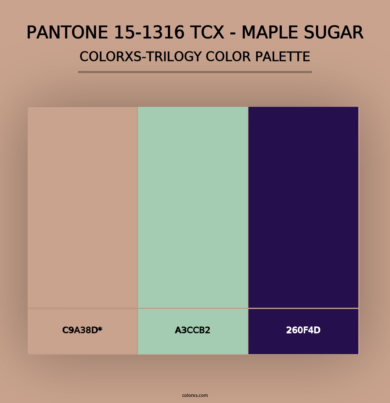 PANTONE 15-1316 TCX - Maple Sugar - Colorxs Trilogy Palette