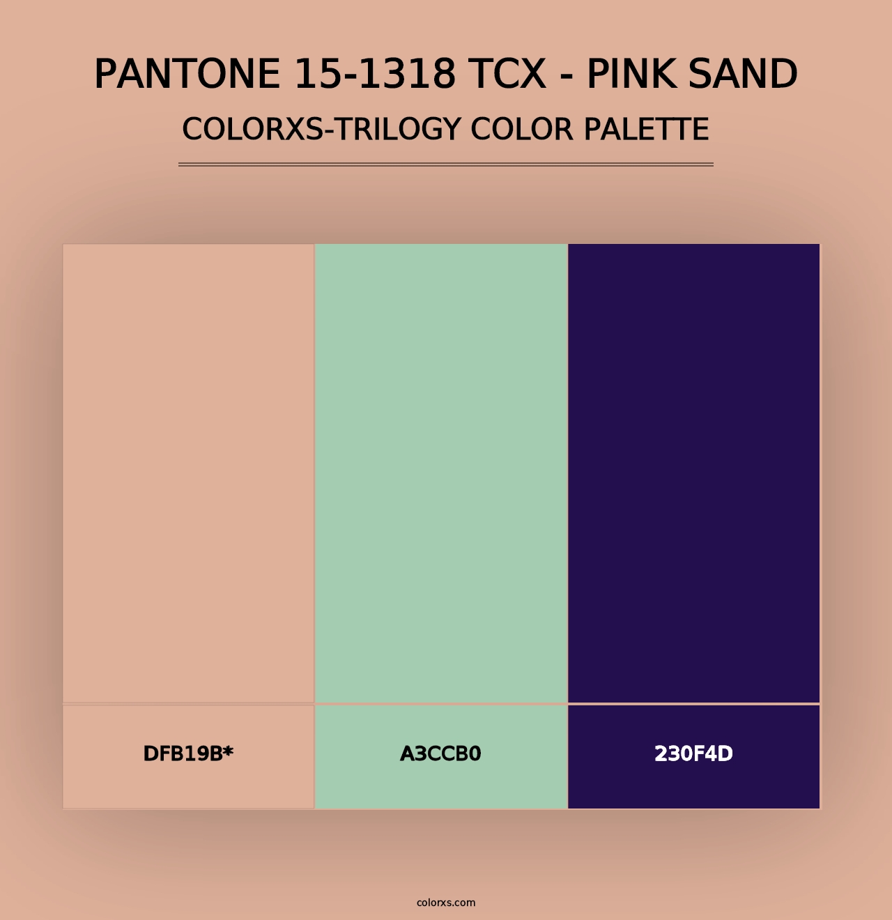 PANTONE 15-1318 TCX - Pink Sand - Colorxs Trilogy Palette