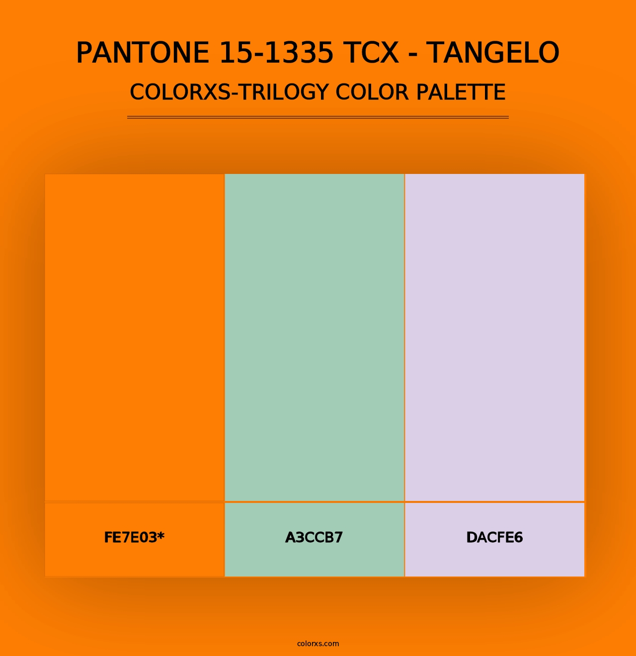 PANTONE 15-1335 TCX - Tangelo - Colorxs Trilogy Palette