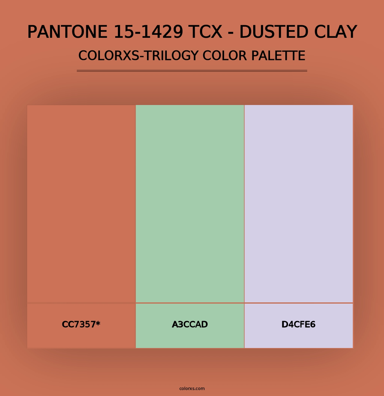 PANTONE 15-1429 TCX - Dusted Clay - Colorxs Trilogy Palette