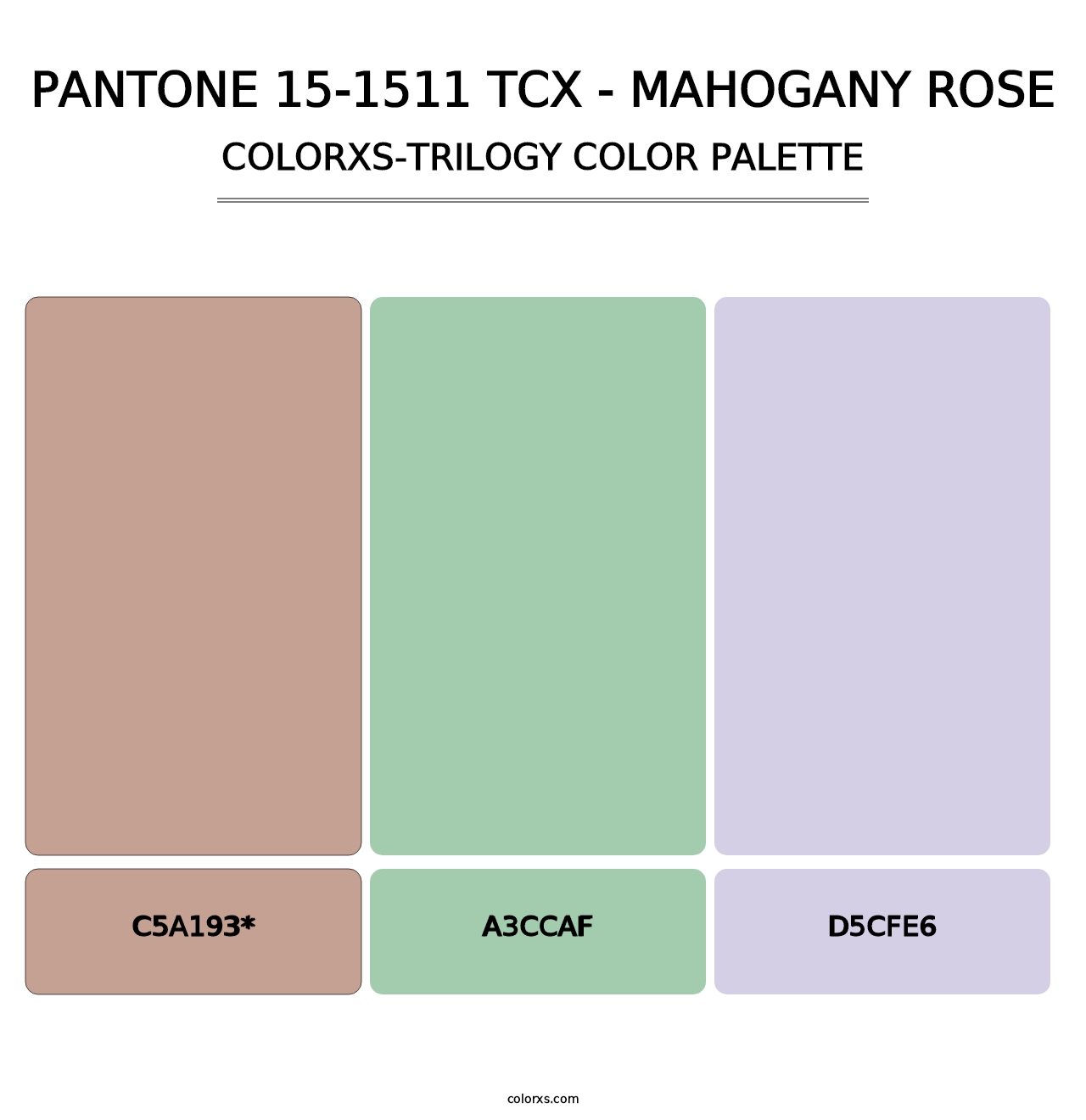 PANTONE 15-1511 TCX - Mahogany Rose - Colorxs Trilogy Palette