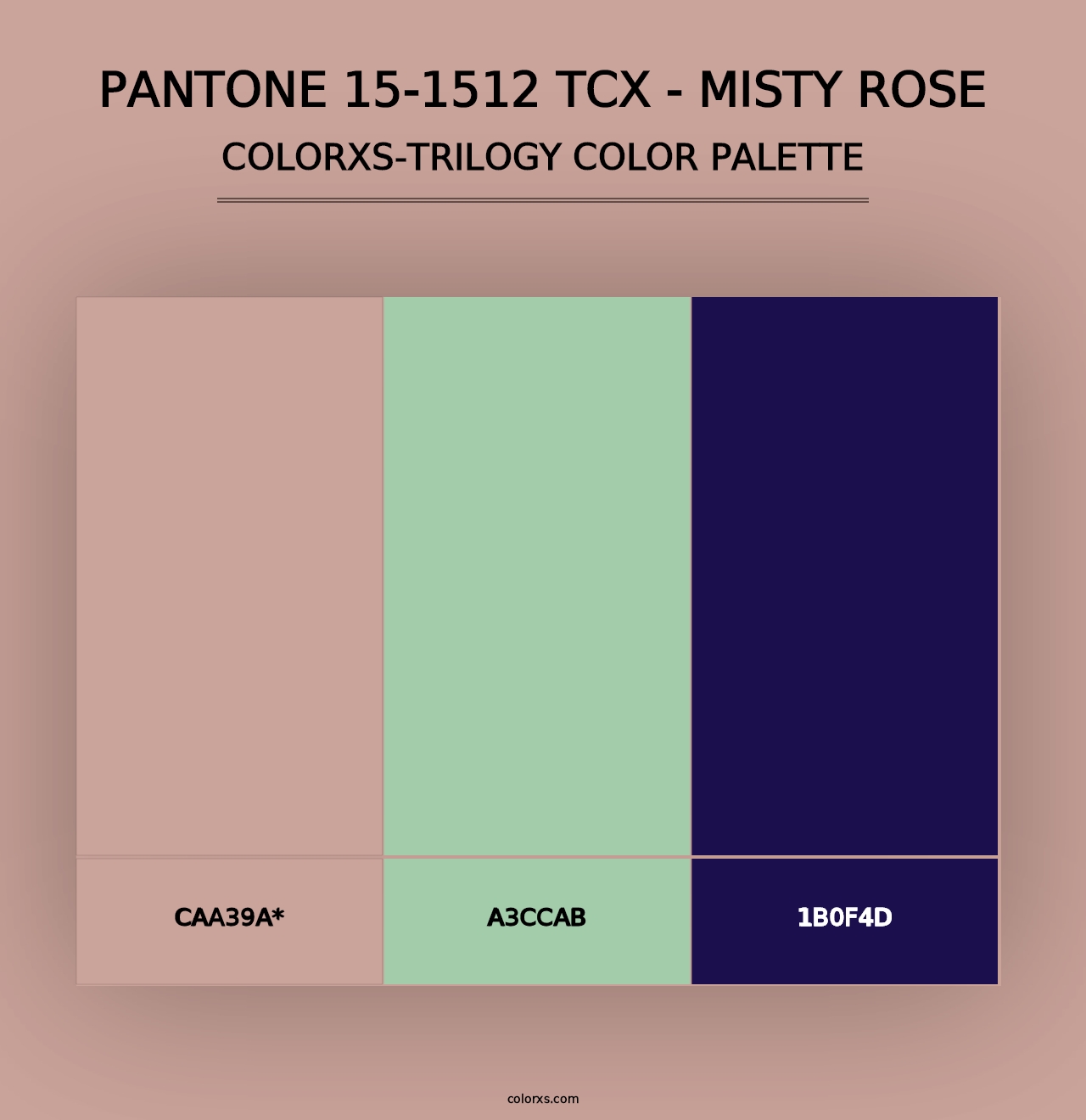 PANTONE 15-1512 TCX - Misty Rose - Colorxs Trilogy Palette