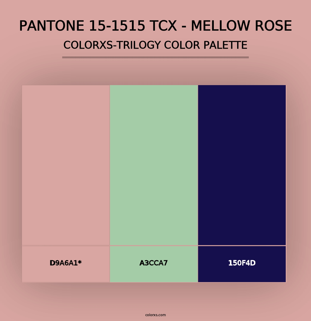 PANTONE 15-1515 TCX - Mellow Rose - Colorxs Trilogy Palette