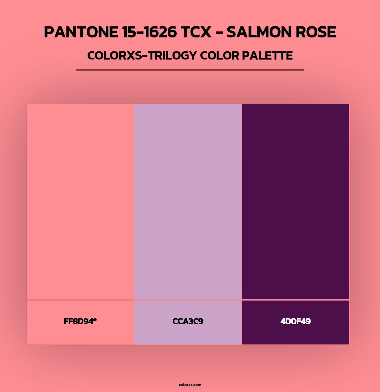 PANTONE 15-1626 TCX - Salmon Rose - Colorxs Trilogy Palette