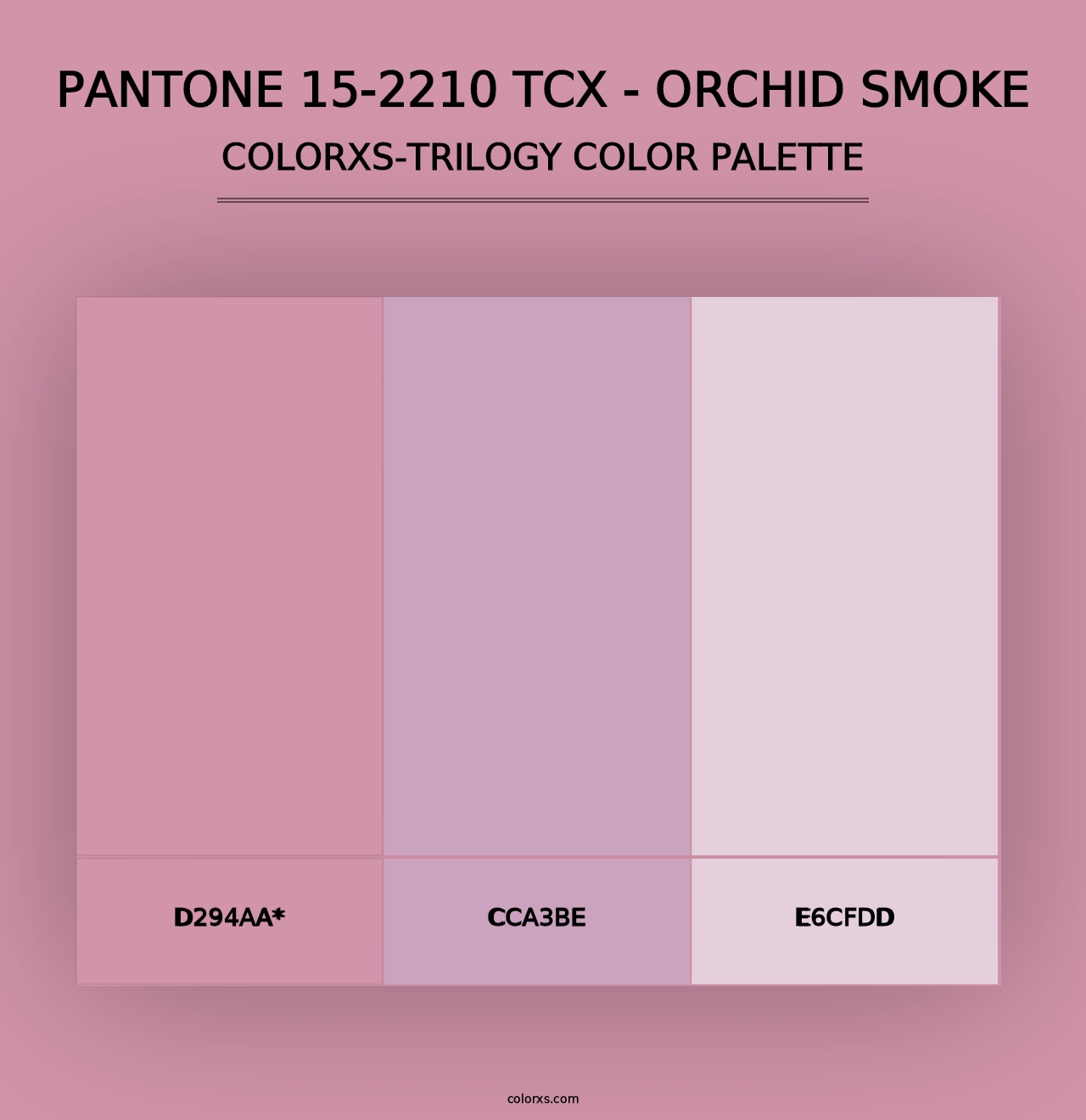 PANTONE 15-2210 TCX - Orchid Smoke - Colorxs Trilogy Palette