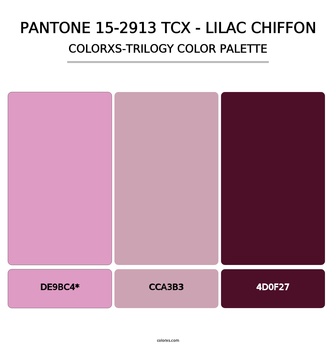 PANTONE 15-2913 TCX - Lilac Chiffon - Colorxs Trilogy Palette