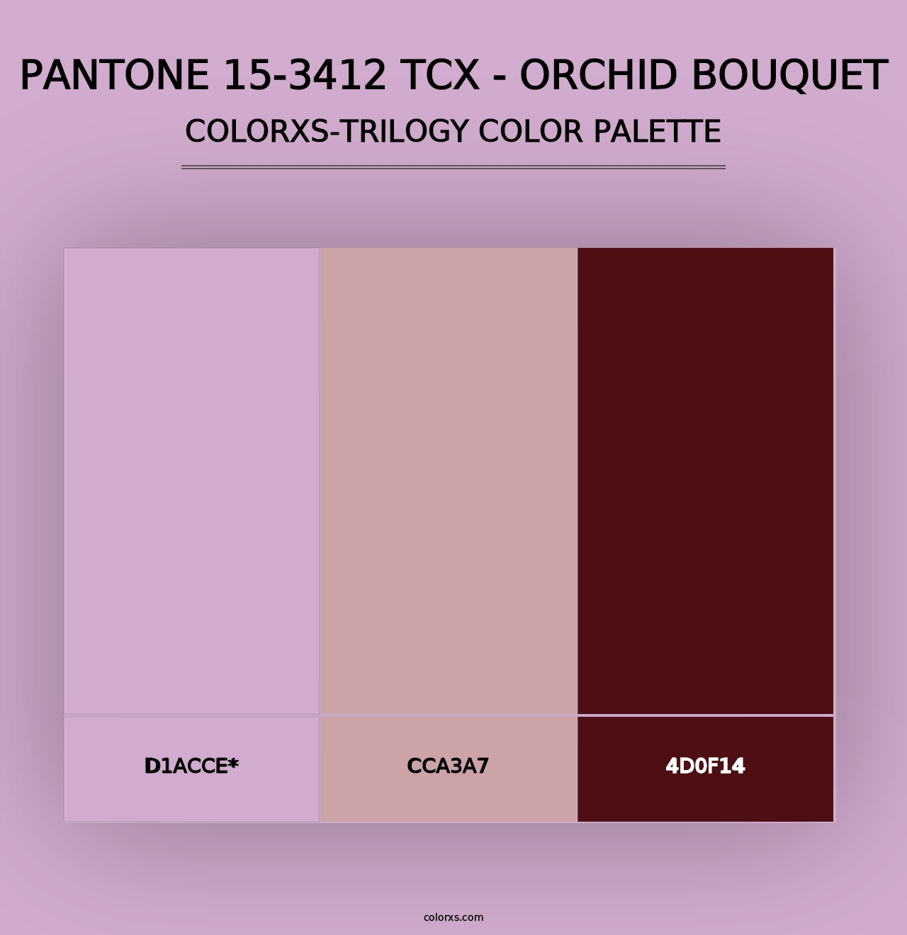 PANTONE 15-3412 TCX - Orchid Bouquet - Colorxs Trilogy Palette