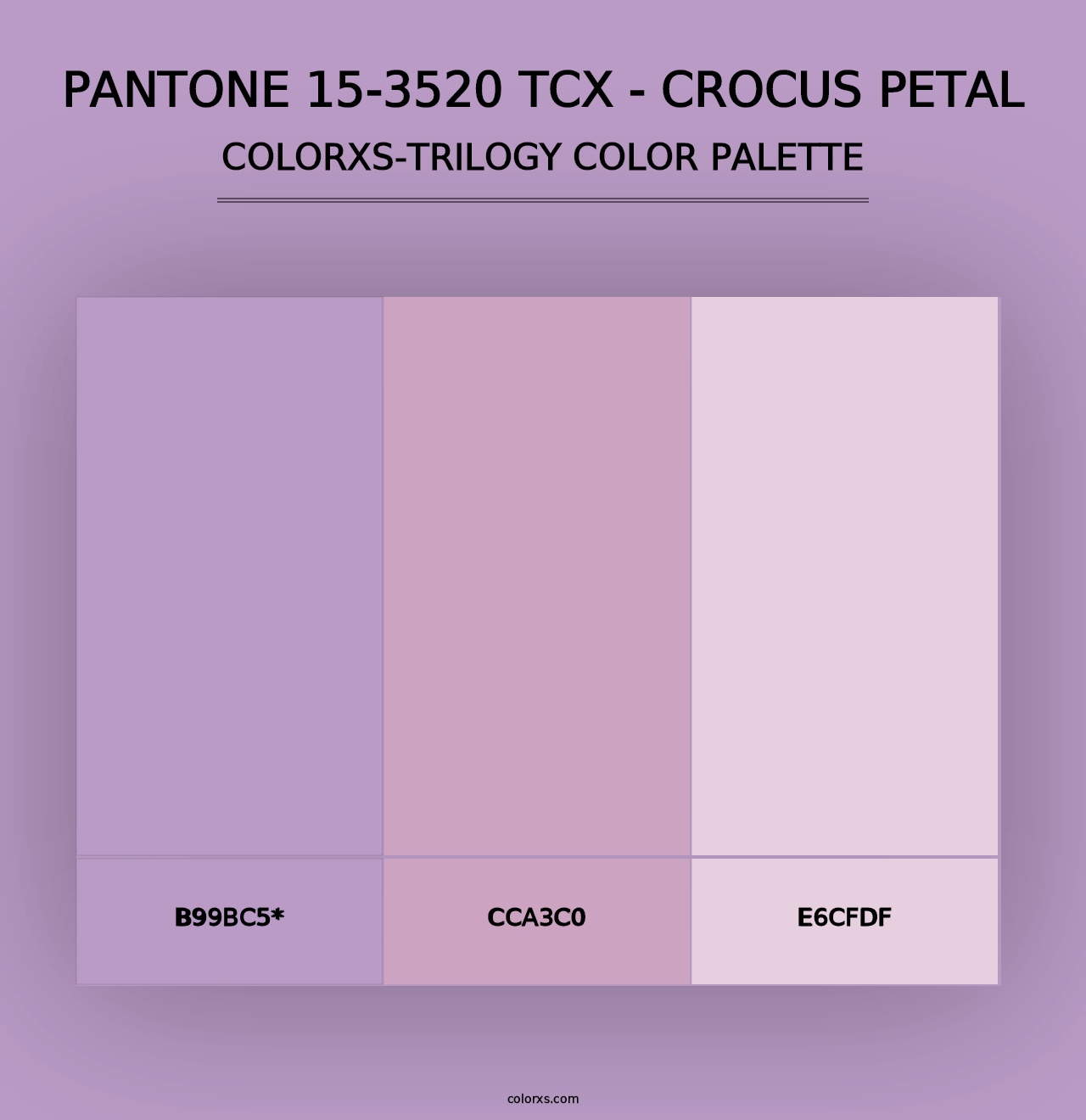 PANTONE 15-3520 TCX - Crocus Petal - Colorxs Trilogy Palette