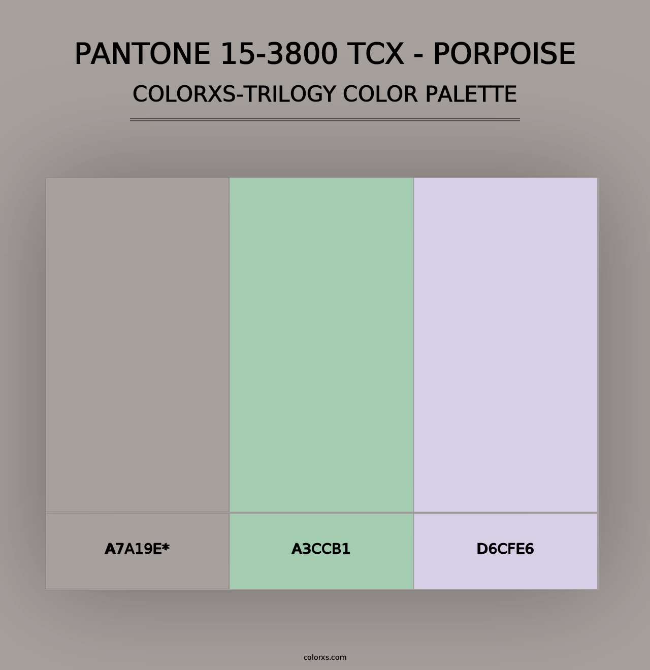 PANTONE 15-3800 TCX - Porpoise - Colorxs Trilogy Palette