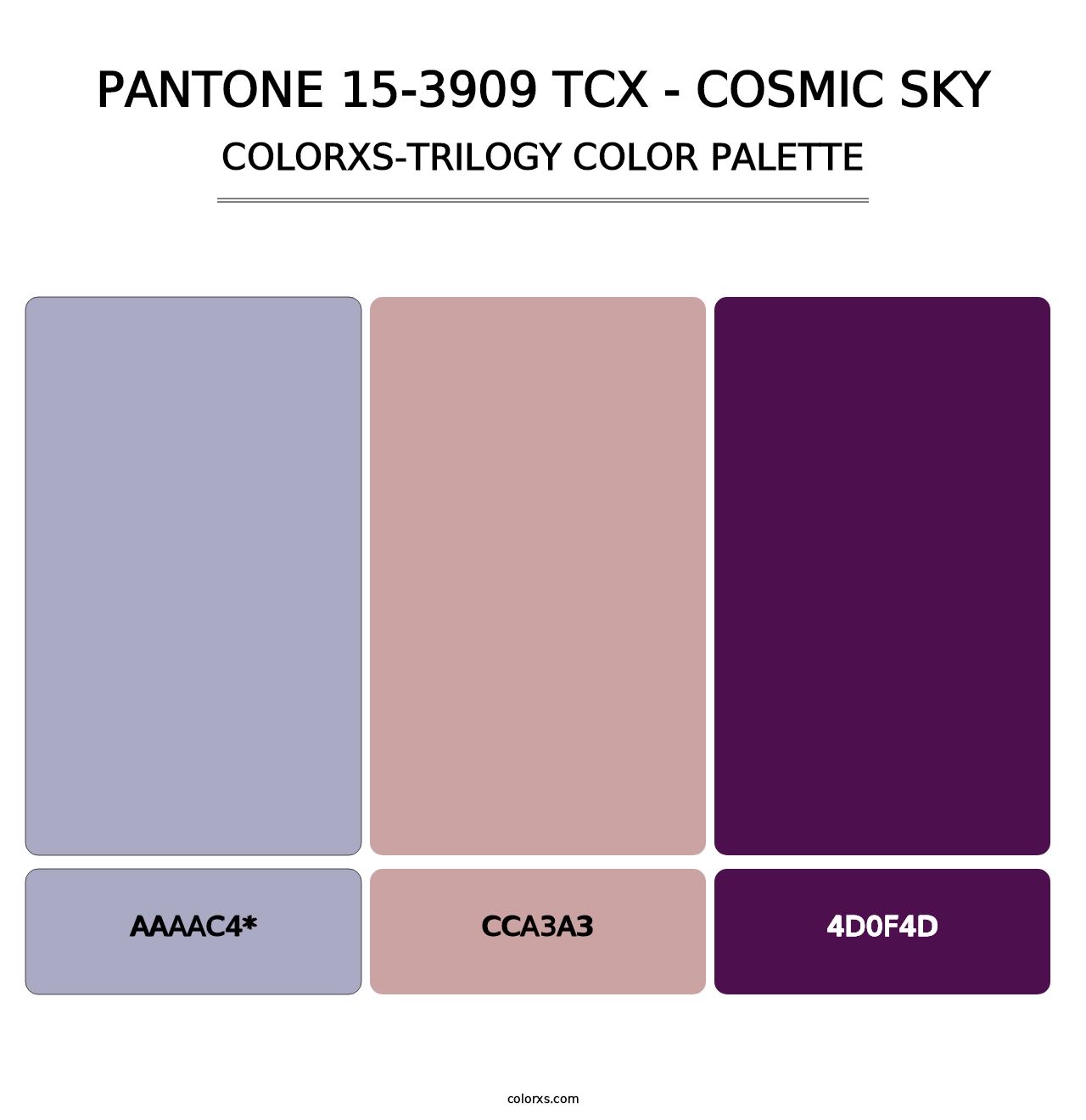 PANTONE 15-3909 TCX - Cosmic Sky - Colorxs Trilogy Palette