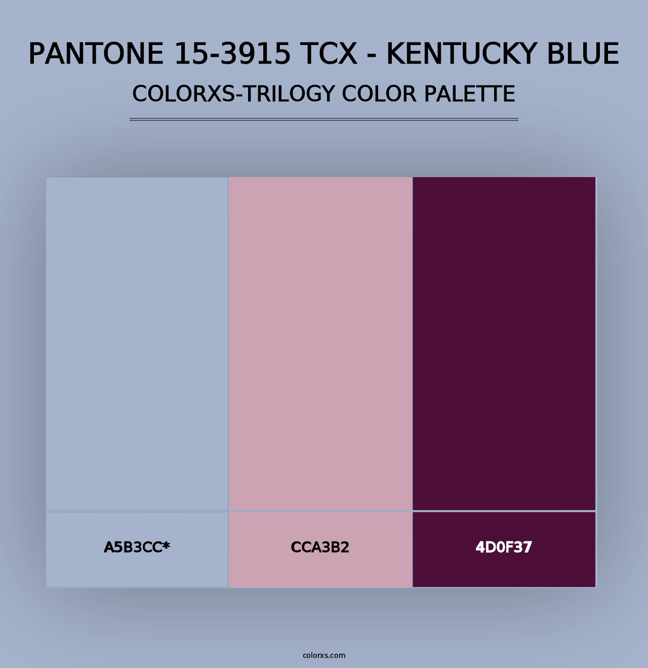 PANTONE 15-3915 TCX - Kentucky Blue - Colorxs Trilogy Palette