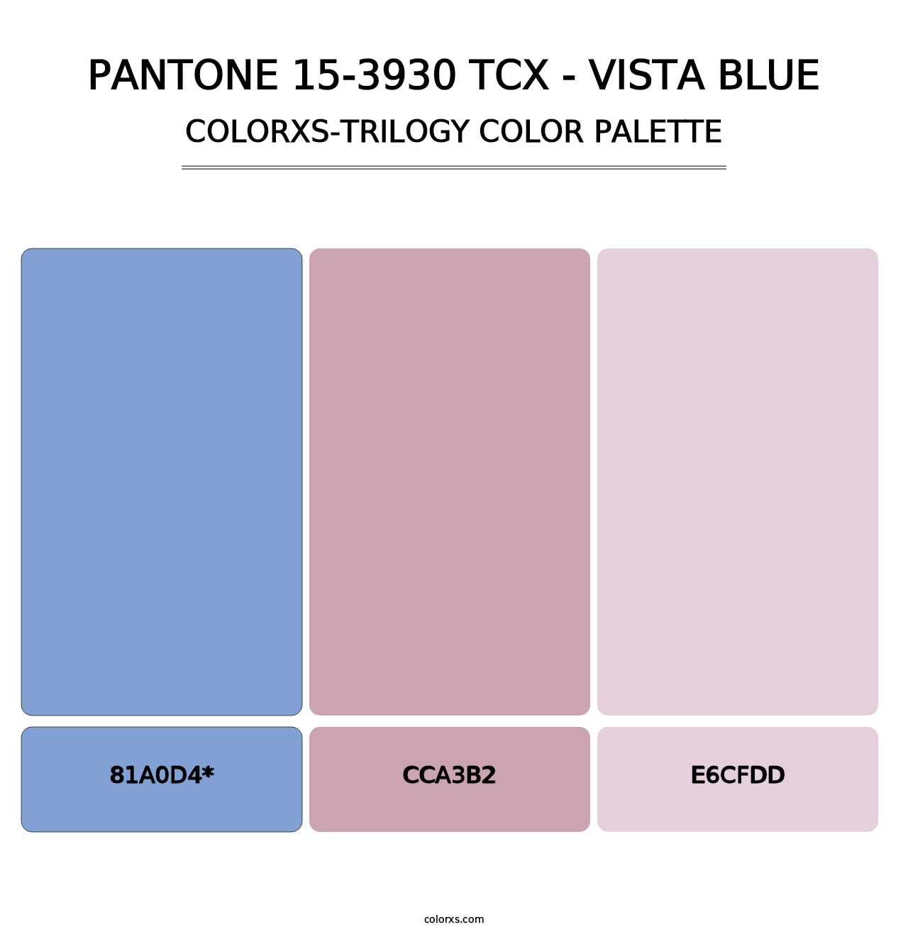 PANTONE 15-3930 TCX - Vista Blue - Colorxs Trilogy Palette