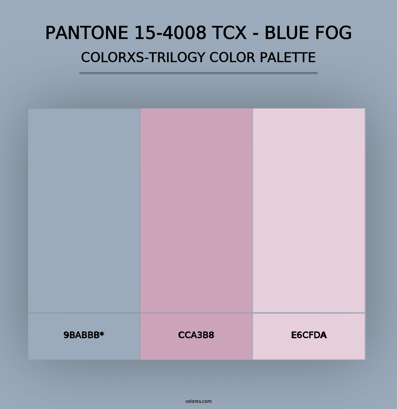 PANTONE 15-4008 TCX - Blue Fog - Colorxs Trilogy Palette