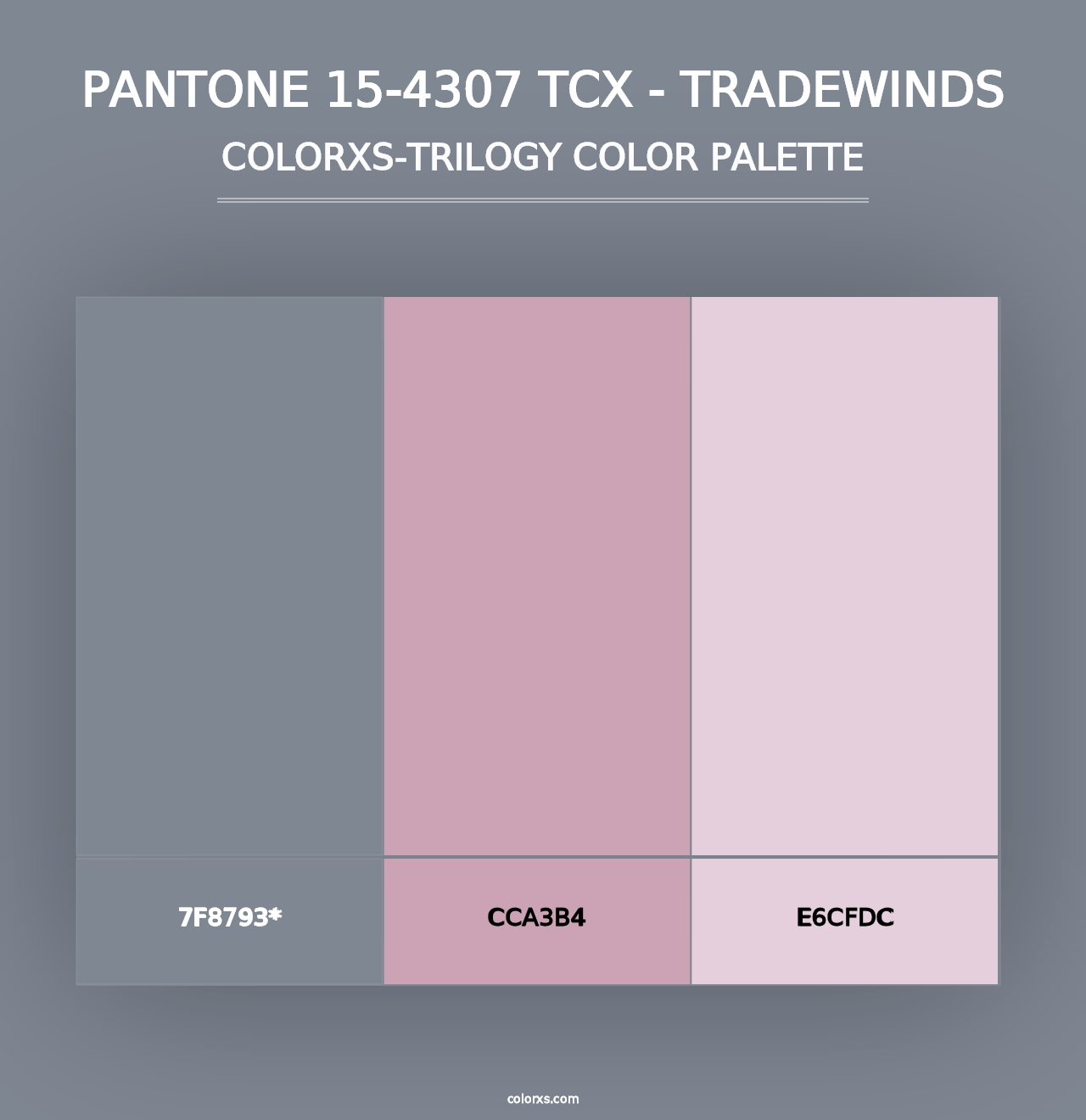 PANTONE 15-4307 TCX - Tradewinds - Colorxs Trilogy Palette