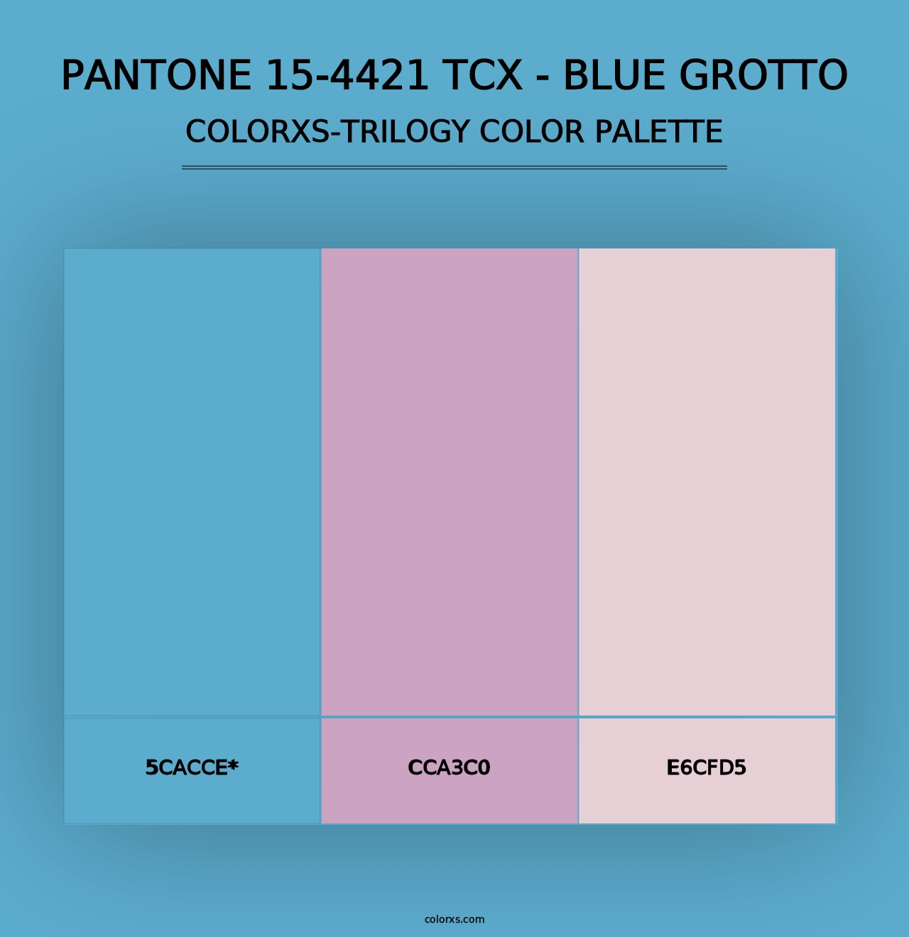 PANTONE 15-4421 TCX - Blue Grotto - Colorxs Trilogy Palette