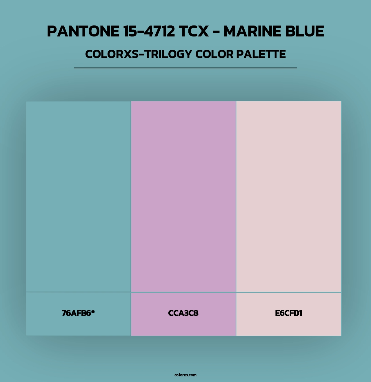 PANTONE 15-4712 TCX - Marine Blue - Colorxs Trilogy Palette