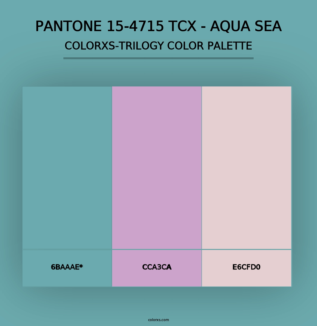 PANTONE 15-4715 TCX - Aqua Sea - Colorxs Trilogy Palette