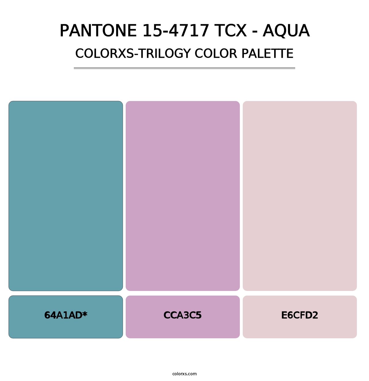 PANTONE 15-4717 TCX - Aqua - Colorxs Trilogy Palette