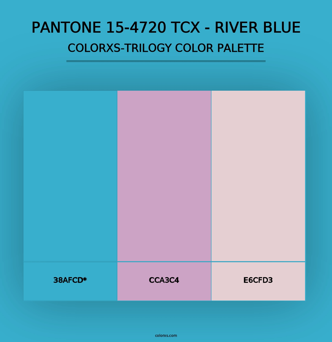 PANTONE 15-4720 TCX - River Blue - Colorxs Trilogy Palette