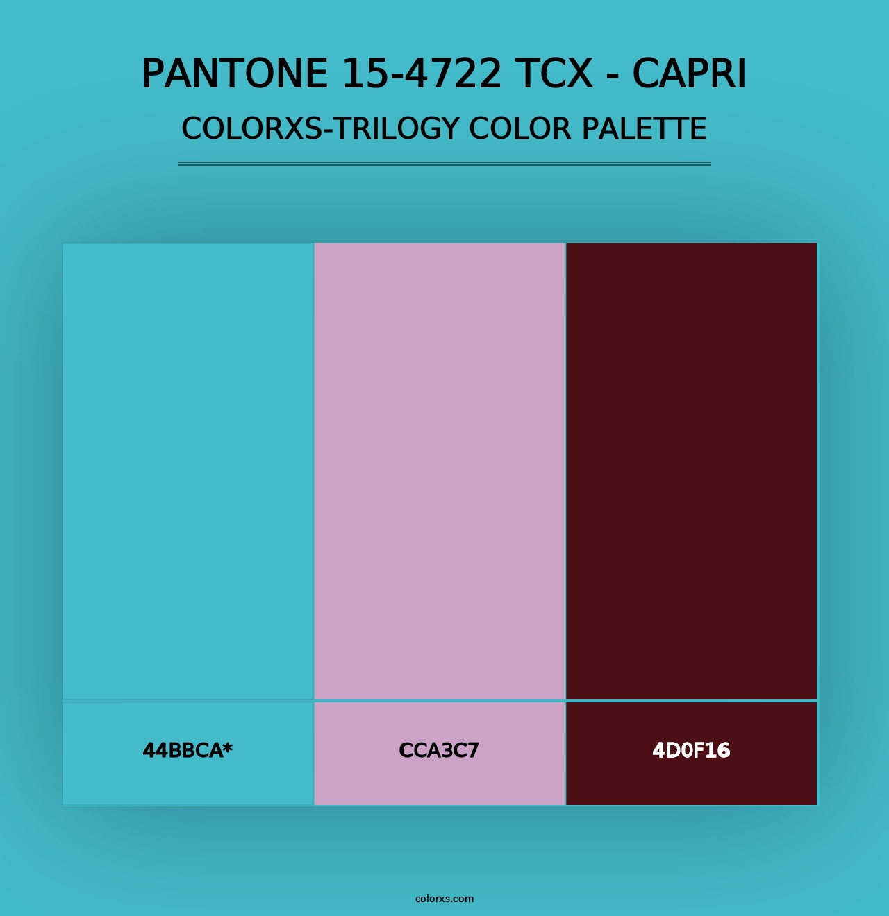 PANTONE 15-4722 TCX - Capri - Colorxs Trilogy Palette