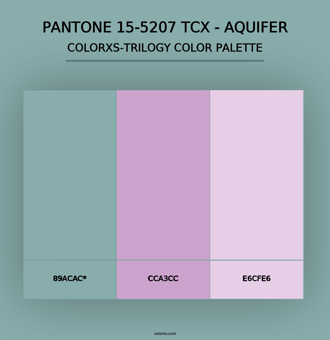 PANTONE 15-5207 TCX - Aquifer - Colorxs Trilogy Palette