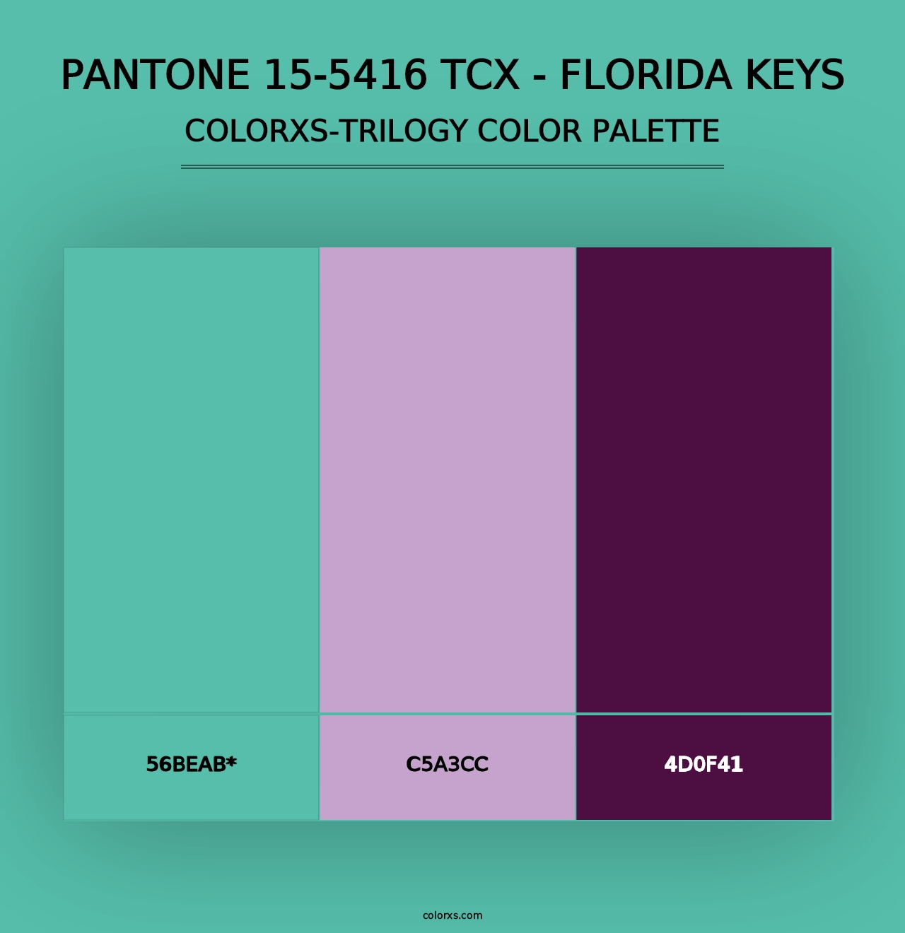 PANTONE 15-5416 TCX - Florida Keys - Colorxs Trilogy Palette