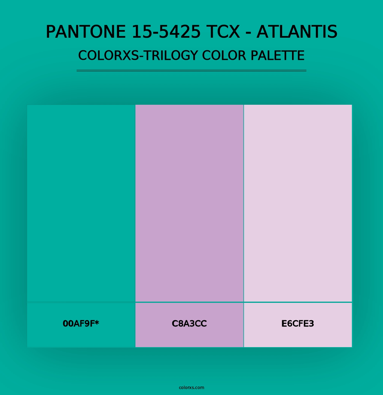 PANTONE 15-5425 TCX - Atlantis - Colorxs Trilogy Palette