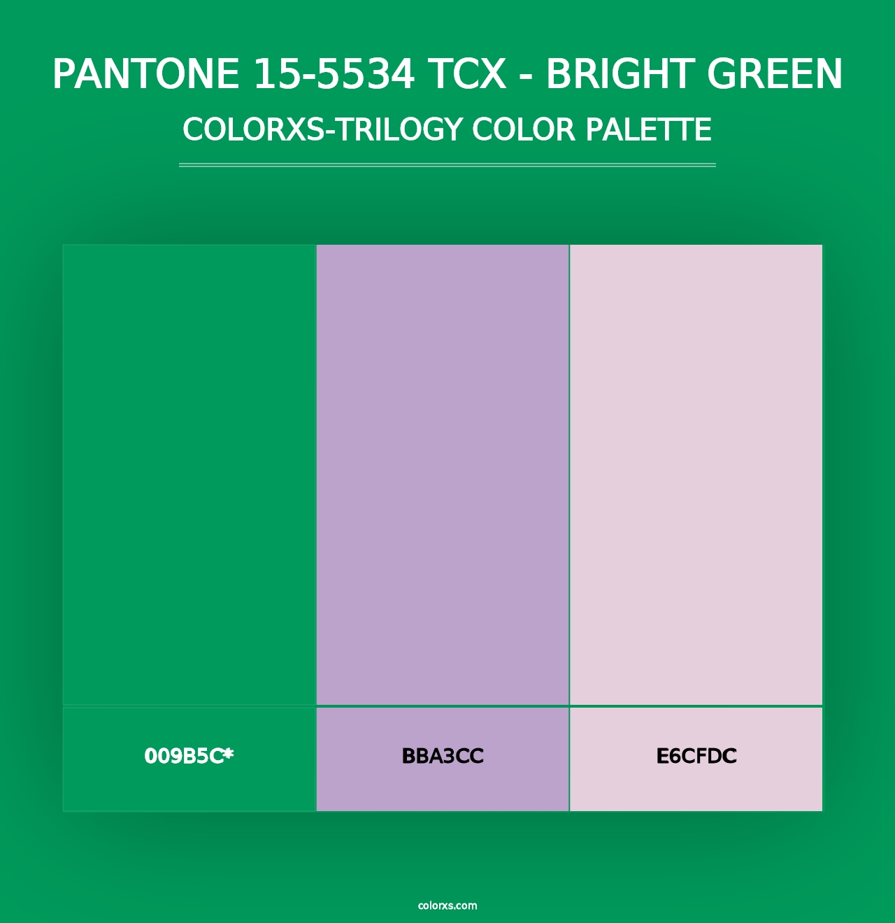 PANTONE 15-5534 TCX - Bright Green - Colorxs Trilogy Palette