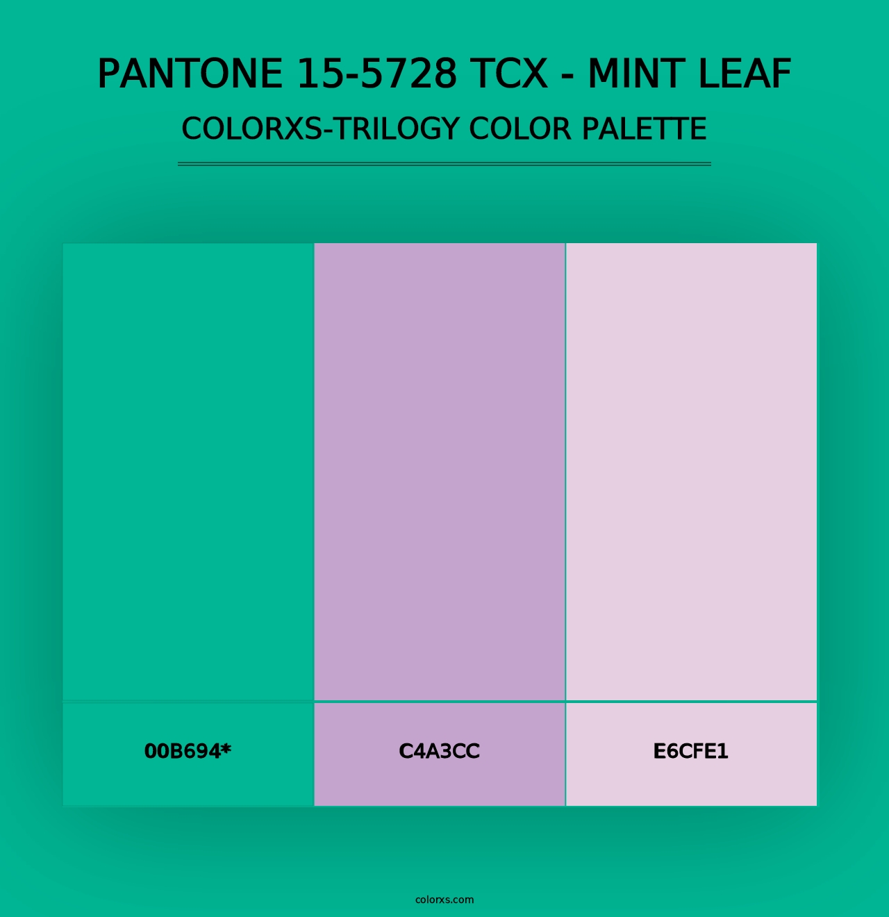 PANTONE 15-5728 TCX - Mint Leaf - Colorxs Trilogy Palette