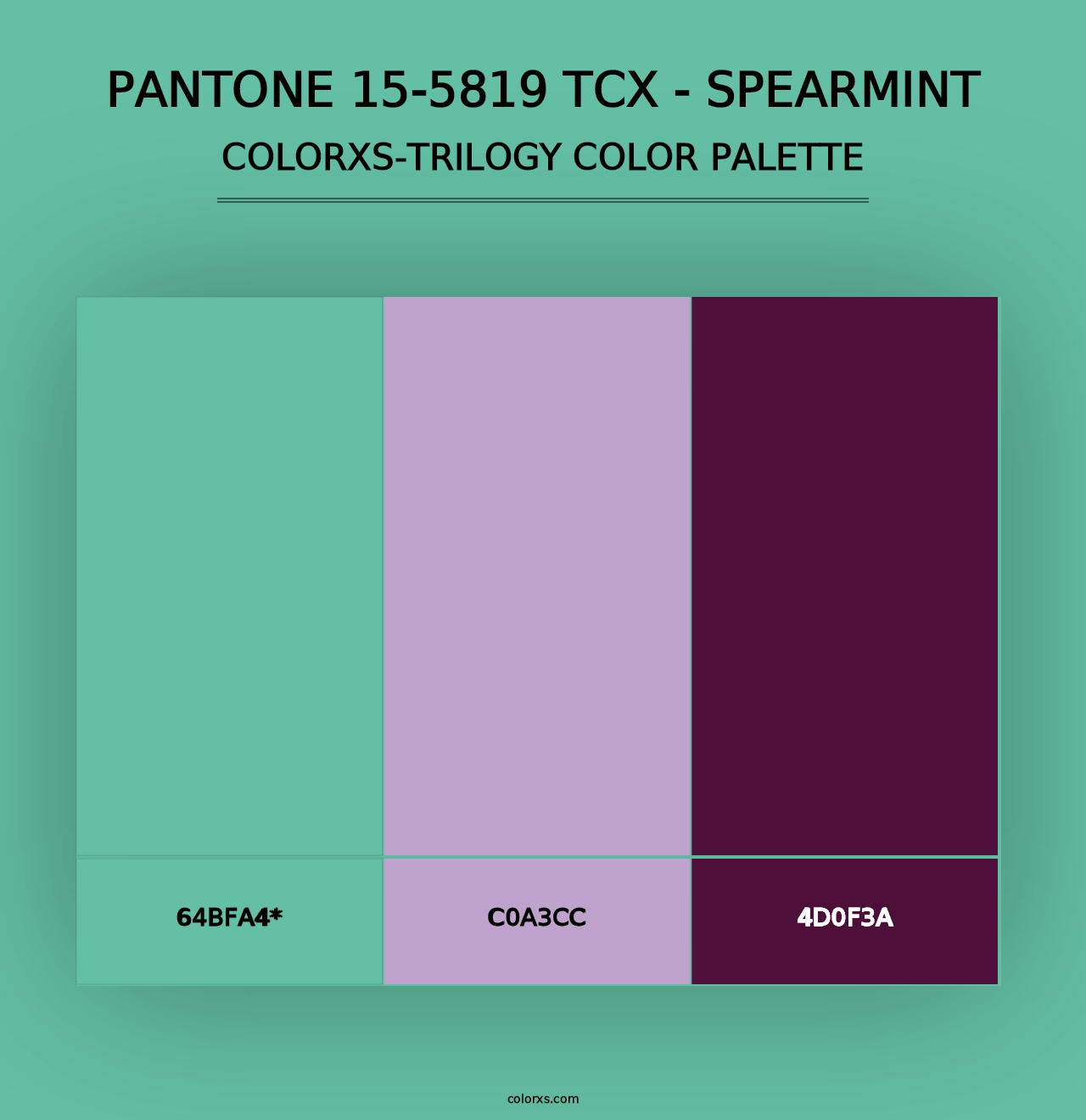 PANTONE 15-5819 TCX - Spearmint - Colorxs Trilogy Palette