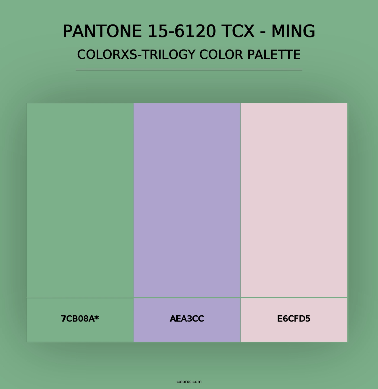 PANTONE 15-6120 TCX - Ming - Colorxs Trilogy Palette