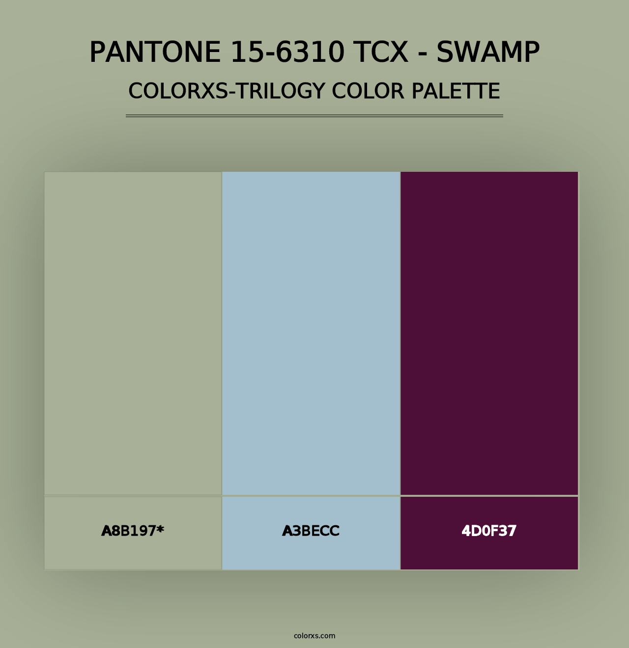 PANTONE 15-6310 TCX - Swamp - Colorxs Trilogy Palette