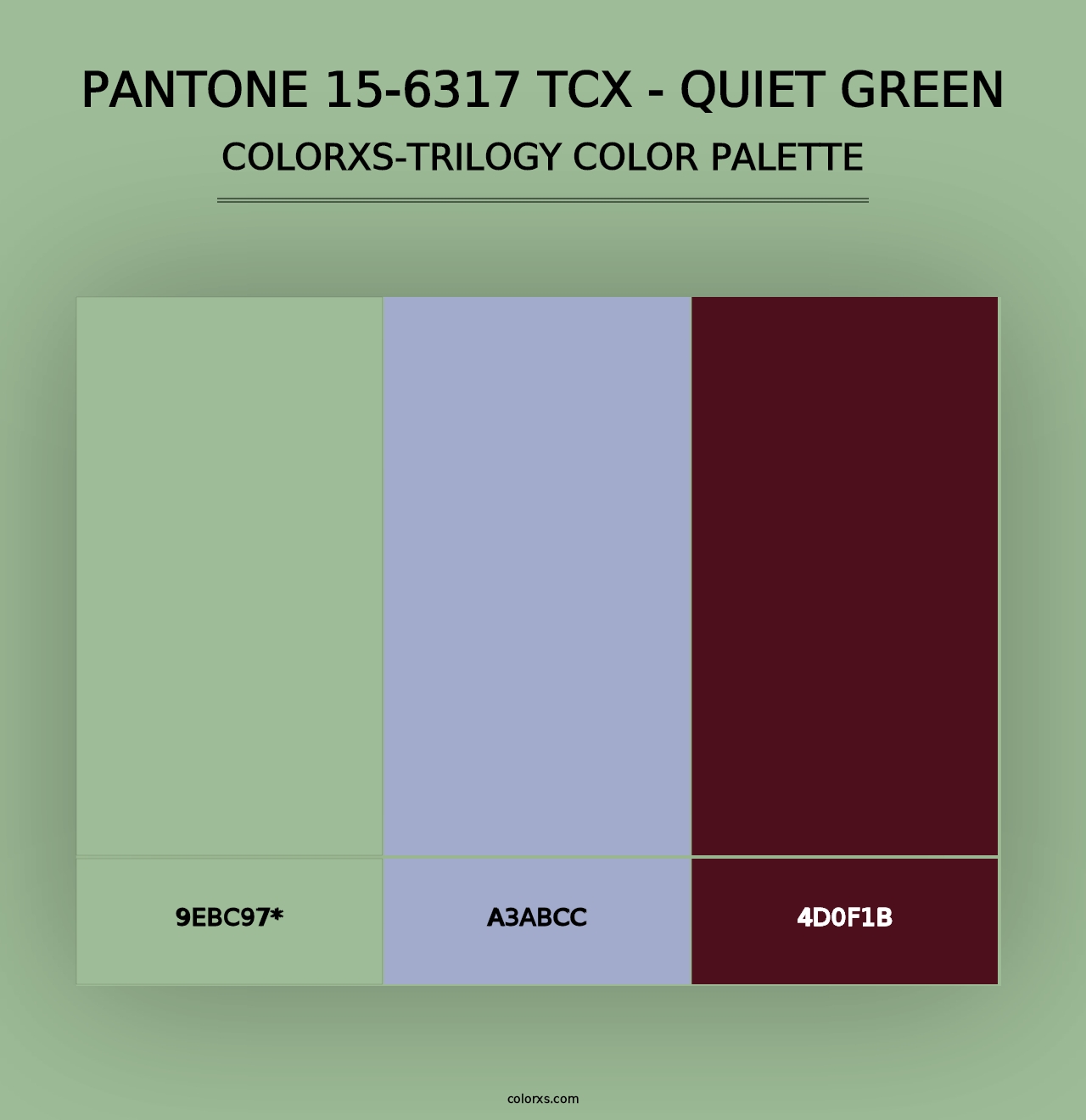 PANTONE 15-6317 TCX - Quiet Green - Colorxs Trilogy Palette