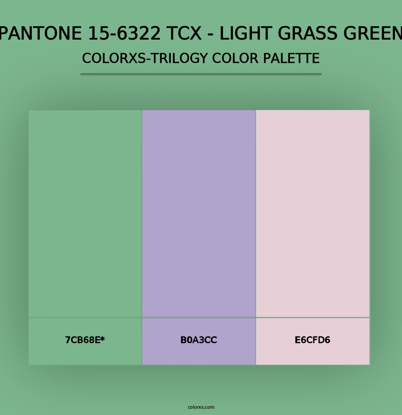 PANTONE 15-6322 TCX - Light Grass Green - Colorxs Trilogy Palette