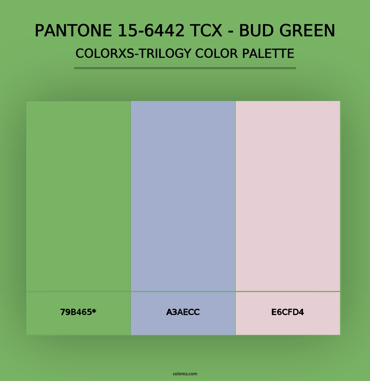 PANTONE 15-6442 TCX - Bud Green - Colorxs Trilogy Palette