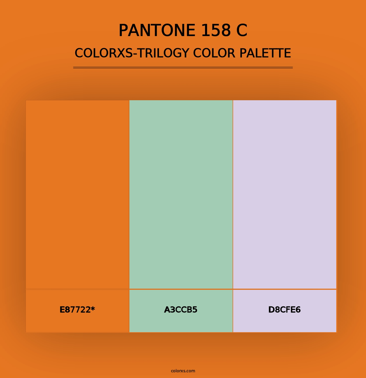 PANTONE 158 C - Colorxs Trilogy Palette