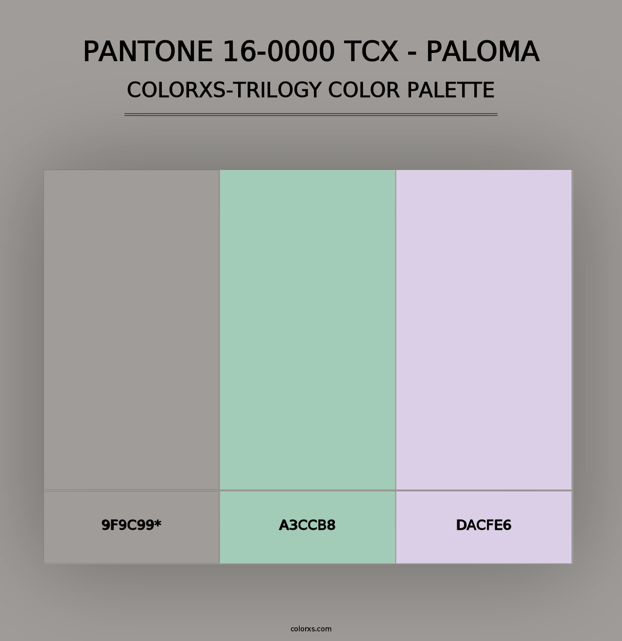 PANTONE 16-0000 TCX - Paloma - Colorxs Trilogy Palette