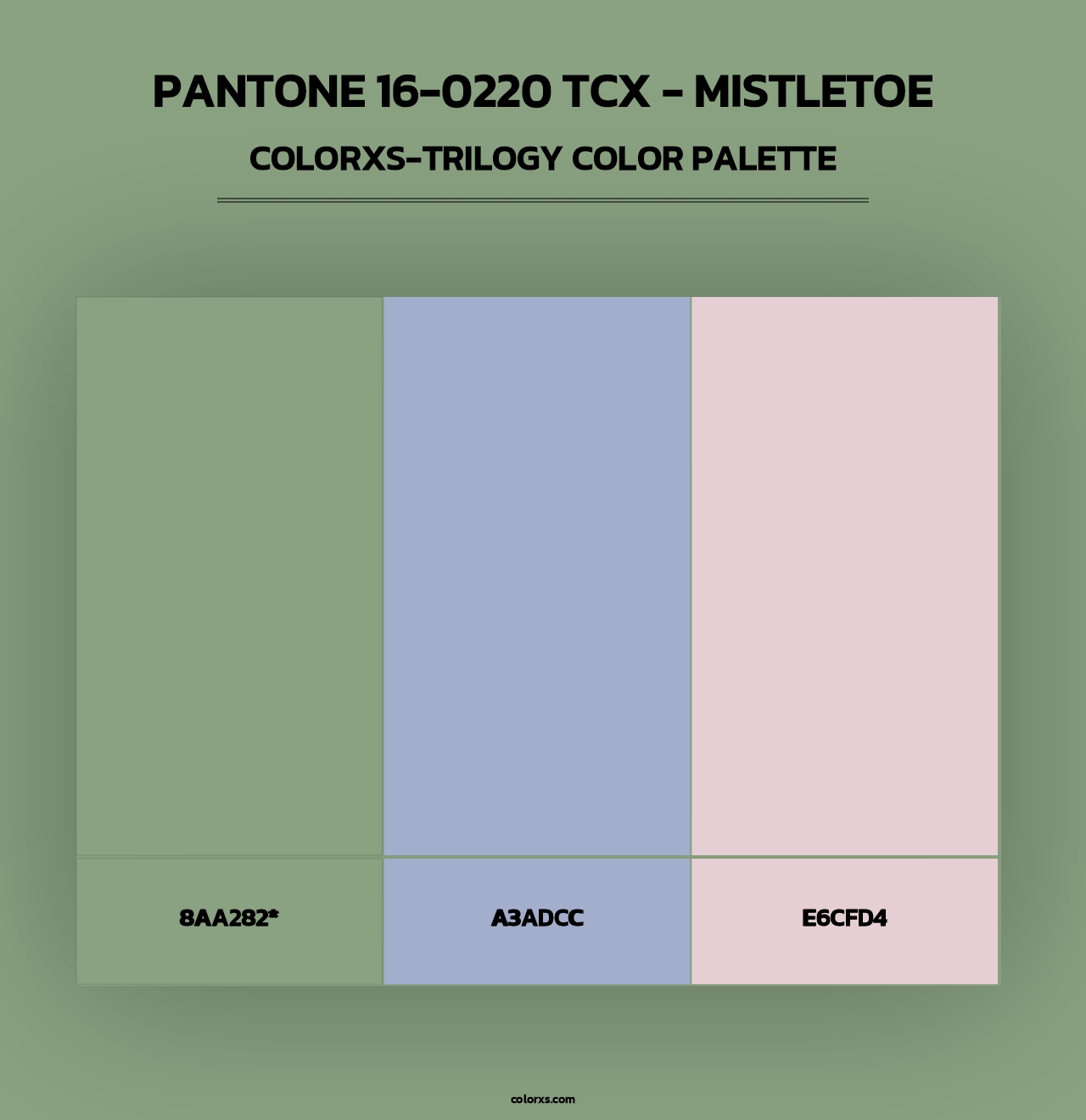 PANTONE 16-0220 TCX - Mistletoe - Colorxs Trilogy Palette