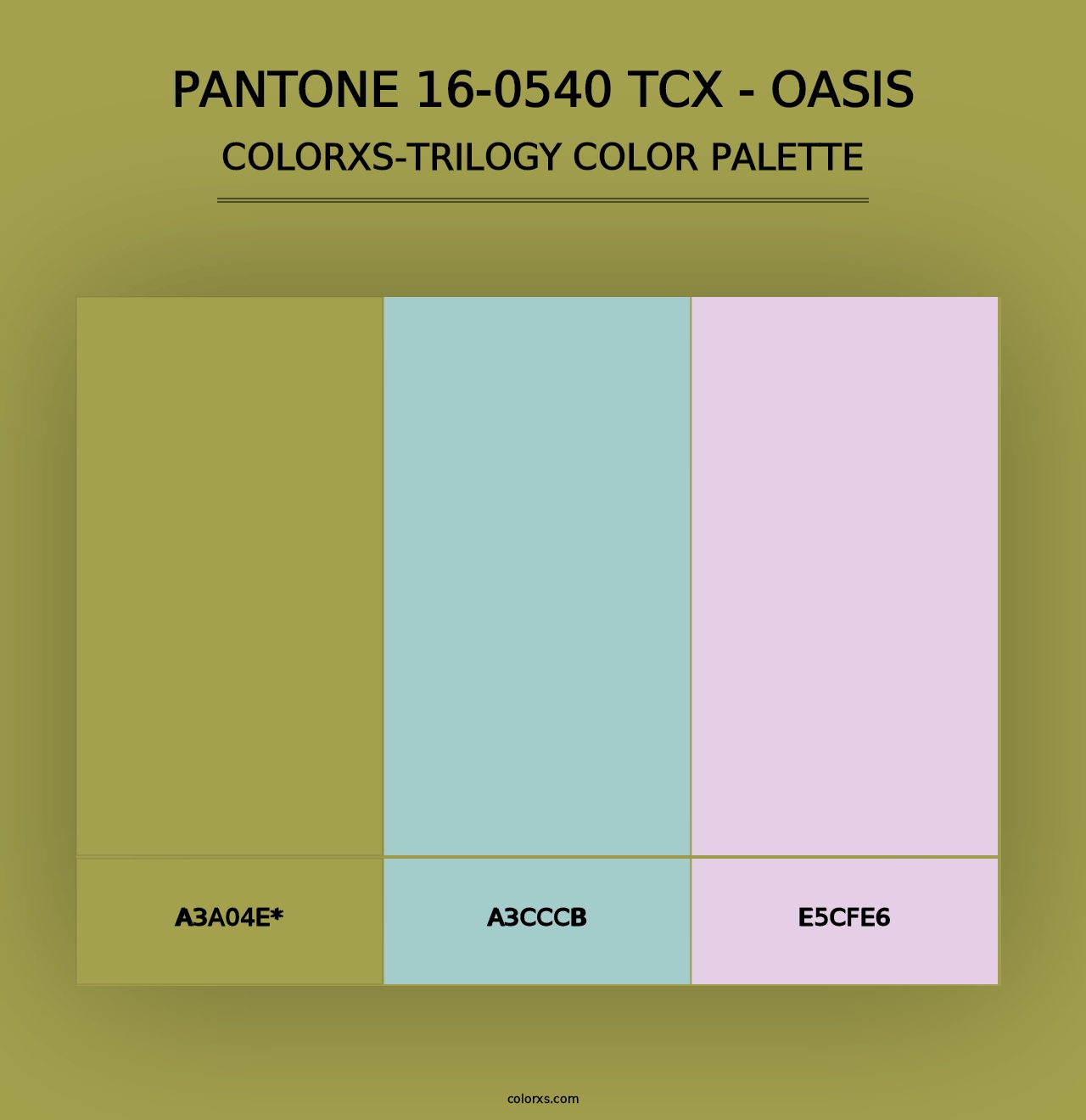 PANTONE 16-0540 TCX - Oasis - Colorxs Trilogy Palette