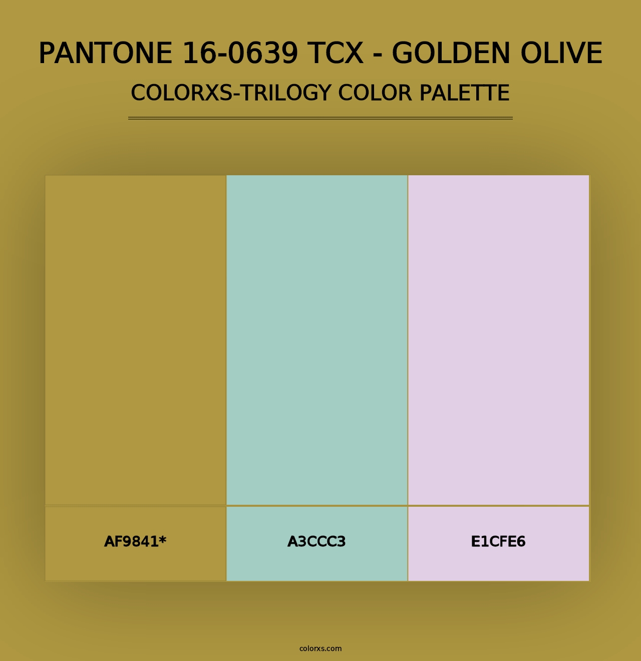 PANTONE 16-0639 TCX - Golden Olive - Colorxs Trilogy Palette