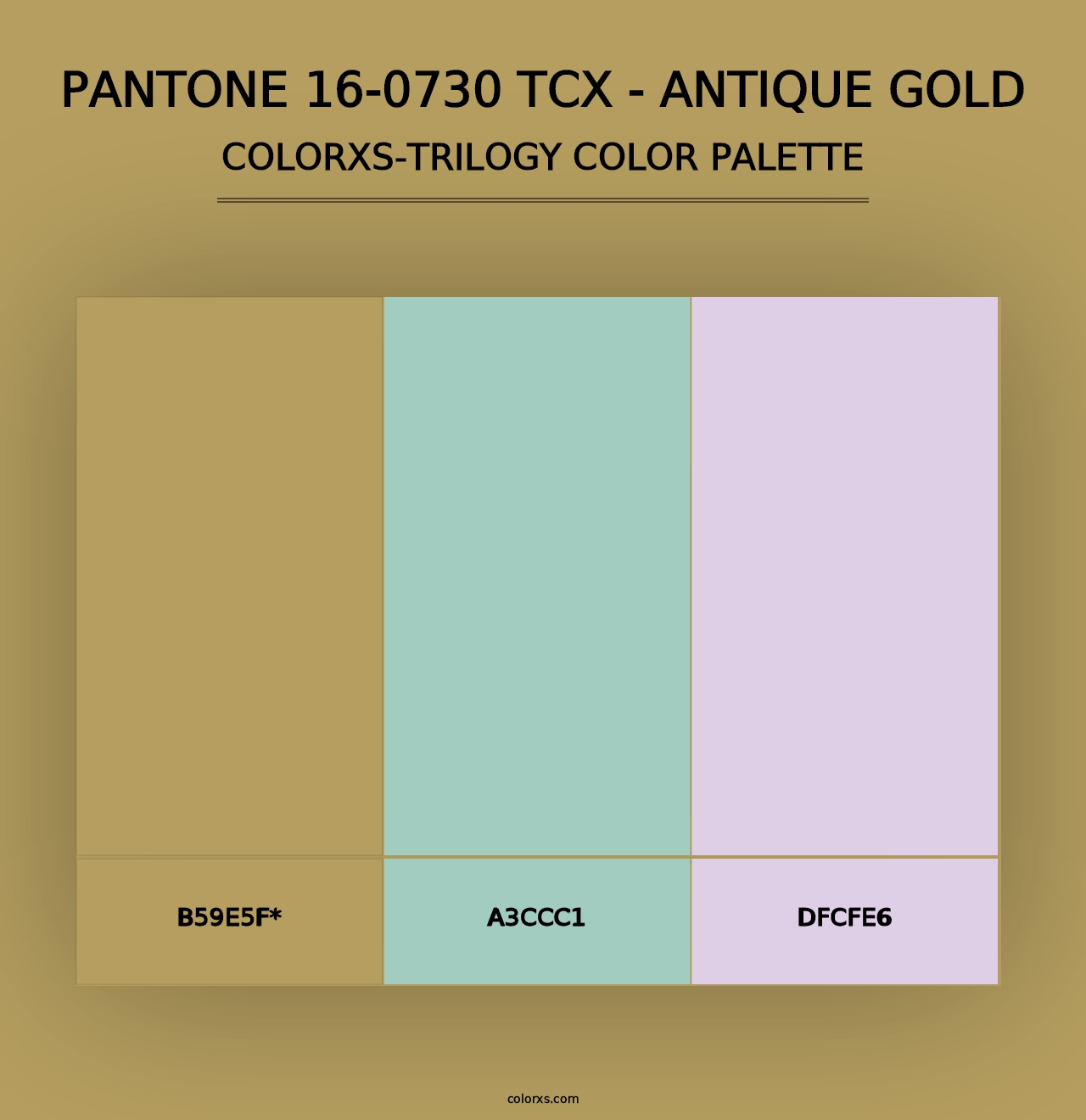 PANTONE 16-0730 TCX - Antique Gold - Colorxs Trilogy Palette