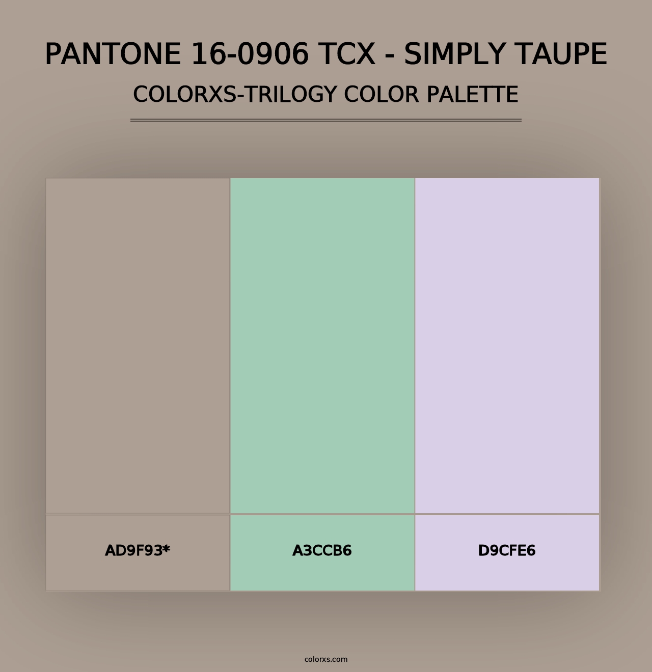 PANTONE 16-0906 TCX - Simply Taupe - Colorxs Trilogy Palette