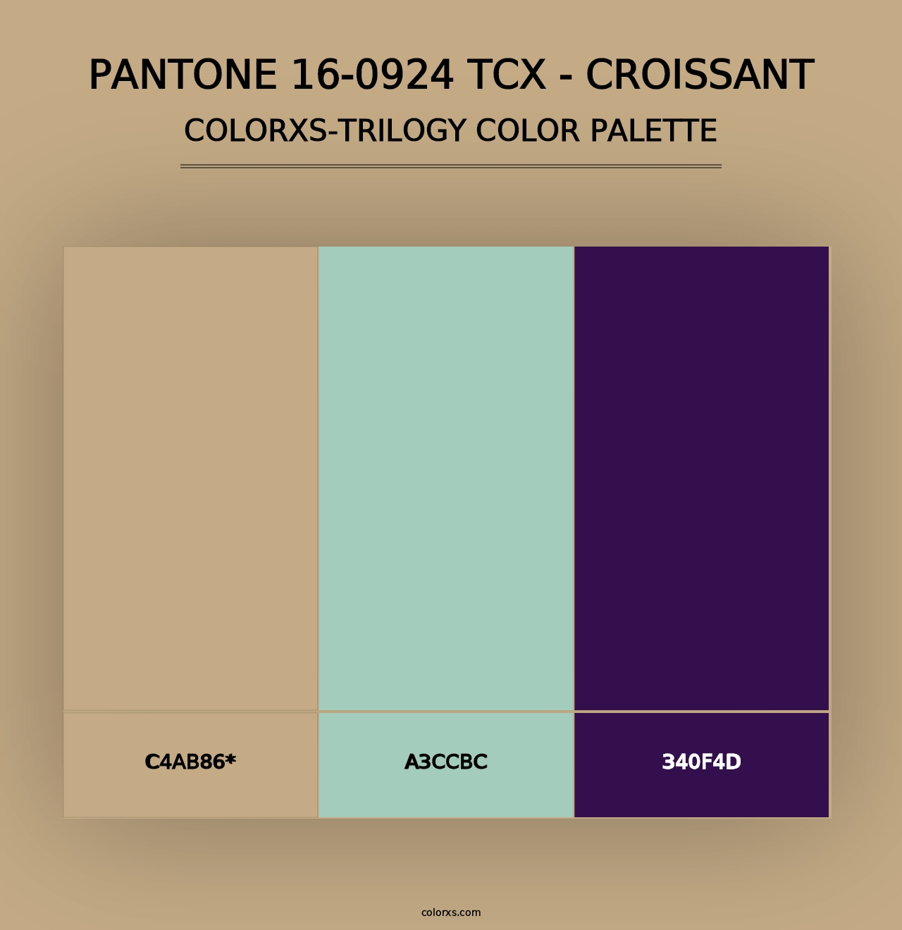 PANTONE 16-0924 TCX - Croissant - Colorxs Trilogy Palette