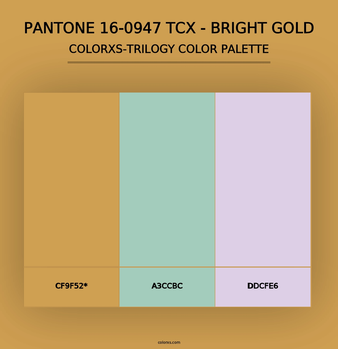 PANTONE 16-0947 TCX - Bright Gold - Colorxs Trilogy Palette