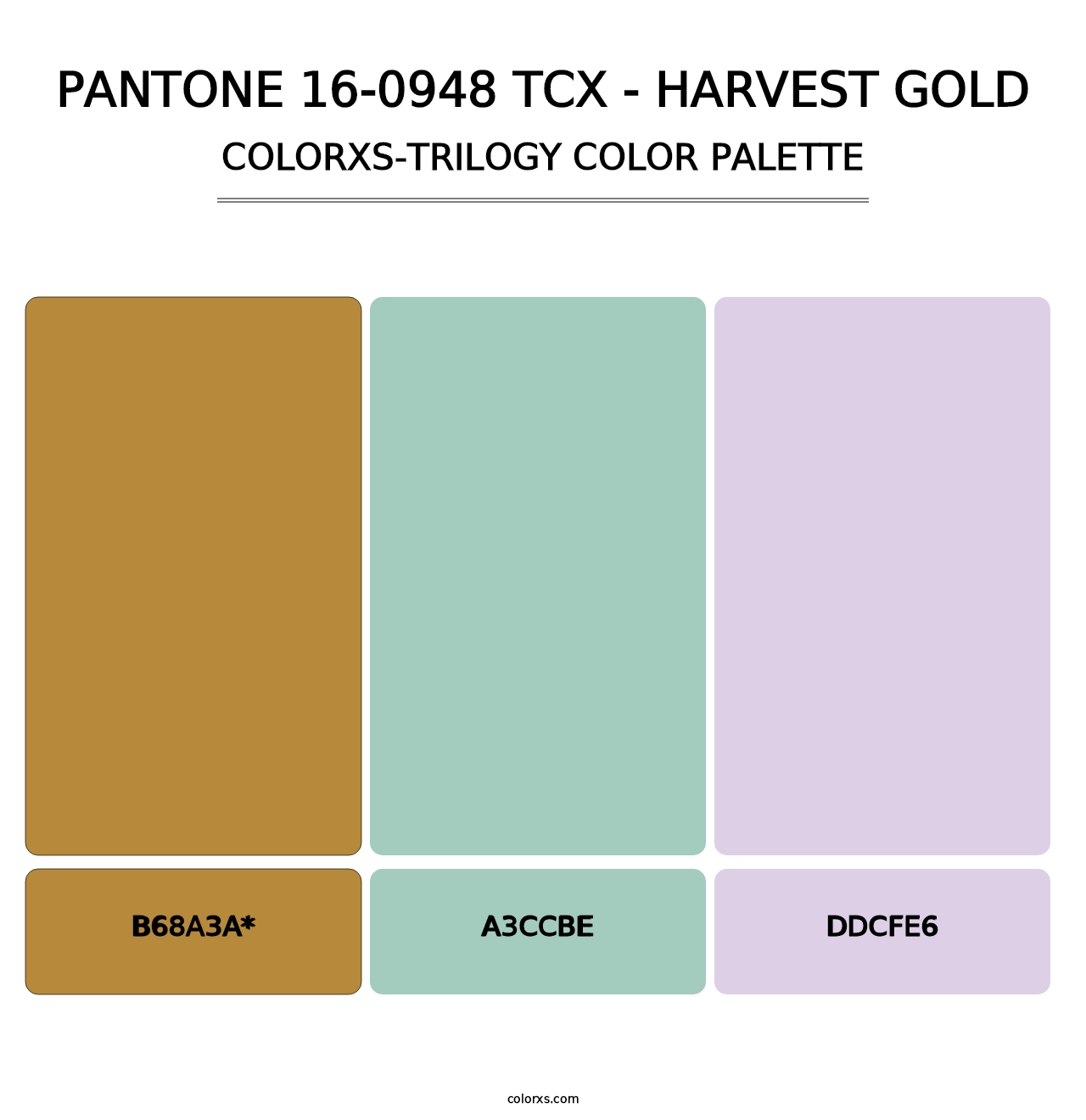 PANTONE 16-0948 TCX - Harvest Gold - Colorxs Trilogy Palette