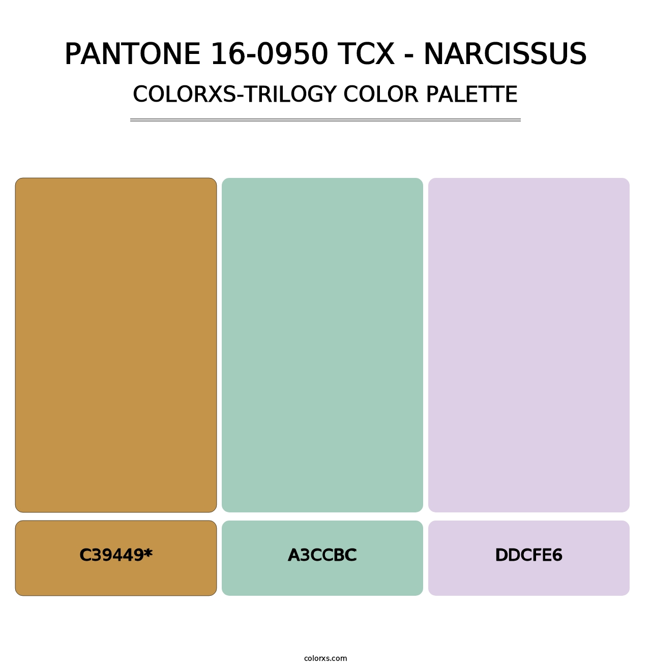 PANTONE 16-0950 TCX - Narcissus - Colorxs Trilogy Palette