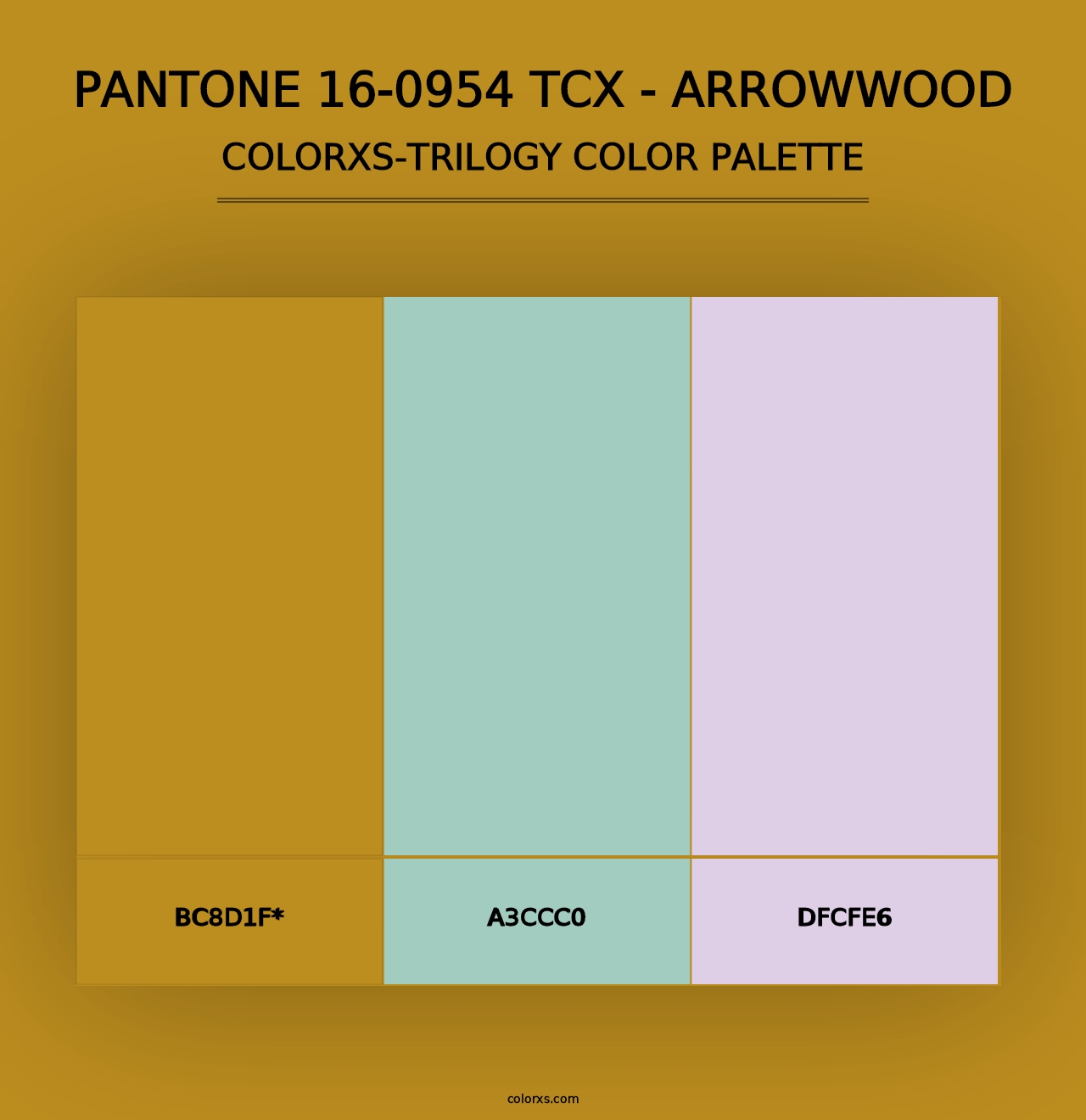 PANTONE 16-0954 TCX - Arrowwood - Colorxs Trilogy Palette