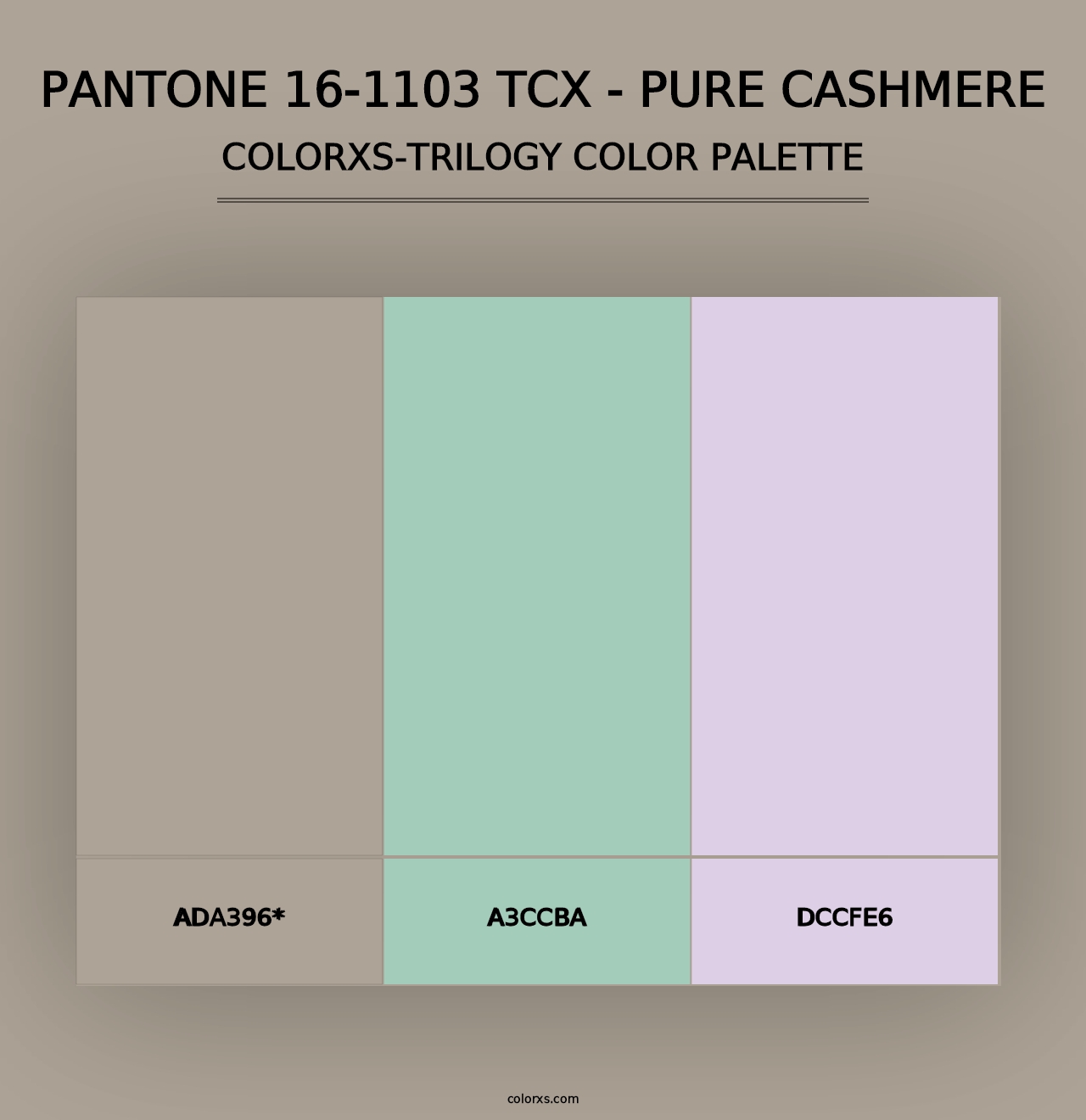 PANTONE 16-1103 TCX - Pure Cashmere - Colorxs Trilogy Palette